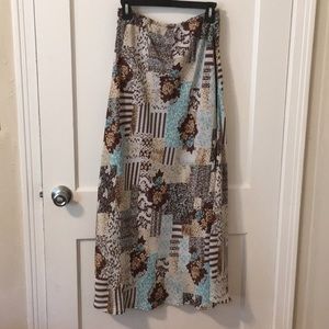 Multicolor flowy skirt